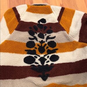 FP Movement by Free People Striped Cowl Sweater - Brown, Cream, and Gold